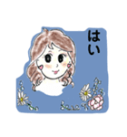 フェミニン系Girlのメッセージスタンプ。（個別スタンプ：7）