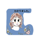 フェミニン系Girlのメッセージスタンプ。（個別スタンプ：12）