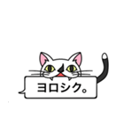 猫のサダハル日常で使える吹き出しスタンプ（個別スタンプ：16）