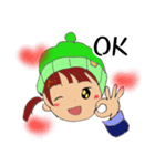 明るい女の子です（個別スタンプ：1）