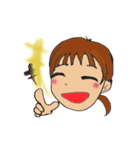 明るい女の子です（個別スタンプ：3）