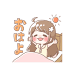 おんなのこと時々ひよこ（個別スタンプ：1）