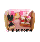A cute cat and a girl. English edition 3（個別スタンプ：14）