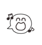 吹き出し顔絵文字♪（個別スタンプ：1）