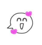 吹き出し顔絵文字♪（個別スタンプ：2）