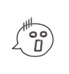 吹き出し顔絵文字♪（個別スタンプ：4）