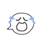 吹き出し顔絵文字♪（個別スタンプ：8）