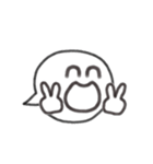吹き出し顔絵文字♪（個別スタンプ：9）