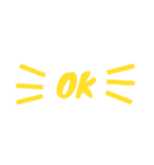 イエロー挨拶スタンプ（個別スタンプ：2）