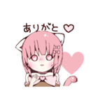 ♡ねこみみ少女♡のかわいいスタンプ（個別スタンプ：3）