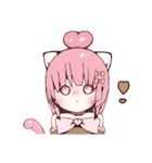 ♡ねこみみ少女♡のかわいいスタンプ（個別スタンプ：6）