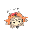 殿たぬきと忍者きつね（個別スタンプ：3）