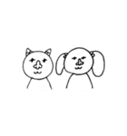 猫と犬のみ（simple）（個別スタンプ：21）