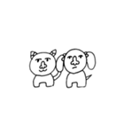 猫と犬のみ（simple）（個別スタンプ：24）