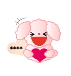 ピンクのトイプードル with♥ハート（個別スタンプ：2）