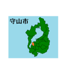 拡大する滋賀県の市町村地図（個別スタンプ：6）