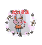 かわいい手書きのどうぶつスタンプ（個別スタンプ：4）