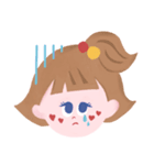 カラフルな髪色の女の子たち（個別スタンプ：7）