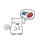 ゆるふわ白猫星人その三 セリフ無し（個別スタンプ：7）