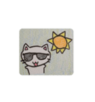 白猫黒猫の夏（個別スタンプ：13）