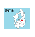 滋賀県の市町村地図（個別スタンプ：16）