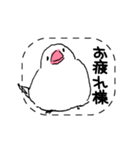 手描き文鳥さんスタンプ（個別スタンプ：6）