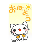 広島弁の白猫 にしき【BIGスタンプ】（個別スタンプ：1）