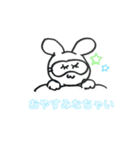 チラシ裏のうさぎ（個別スタンプ：3）
