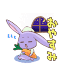 毎日使える白目うさぎスタンプ（個別スタンプ：4）