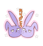毎日使える白目うさぎスタンプ（個別スタンプ：5）