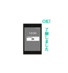 スマホで表すスタンプ（個別スタンプ：4）