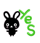 ゆかいな黒うさ達☆（個別スタンプ：1）