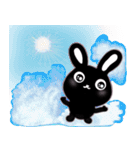 ゆかいな黒うさ達☆（個別スタンプ：7）