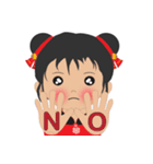 超実用的な毎日の語彙、かわいい女の子（個別スタンプ：9）