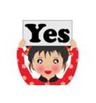 超実用的な毎日の語彙、かわいい女の子（個別スタンプ：10）