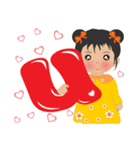 超実用的な毎日の語彙、かわいい女の子（個別スタンプ：31）