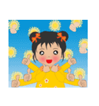 超実用的な毎日の語彙、かわいい女の子（個別スタンプ：34）