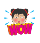 超実用的な毎日の語彙、かわいい女の子（個別スタンプ：35）