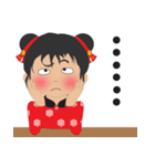 超実用的な毎日の語彙、かわいい女の子（個別スタンプ：36）