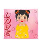 超実用的な毎日の語彙、かわいい女の子（個別スタンプ：37）
