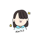 ゆるい動物と女の子（個別スタンプ：21）