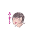 メガネ母さん七変化、手描き、色鉛筆（個別スタンプ：5）