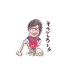 メガネ母さん七変化、手描き、色鉛筆（個別スタンプ：34）