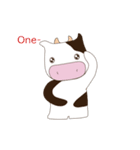 【English】Happy Moo Cow Animation1（個別スタンプ：9）