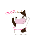 【English】Happy Moo Cow Animation1（個別スタンプ：10）