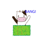 【English】Happy Moo Cow Animation1（個別スタンプ：13）