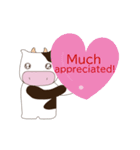 【English】Happy Moo Cow Animation1（個別スタンプ：14）