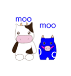 【English】Happy Moo Cow Animation1（個別スタンプ：17）