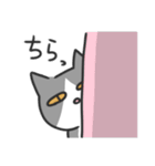 少しふてぶてしい灰色ハチワレ猫（個別スタンプ：36）