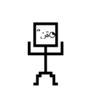顔文字棒人間（個別スタンプ：1）